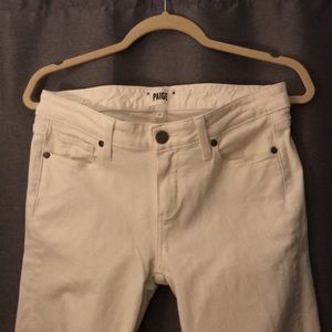 White Skyline Ankle Peg Paige Skinny Jeans